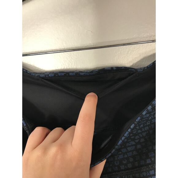 Lululemon Deep Breath Crop Pants Shattered Weave Blue Black Legging 6 / Small - Picture 11 of 14